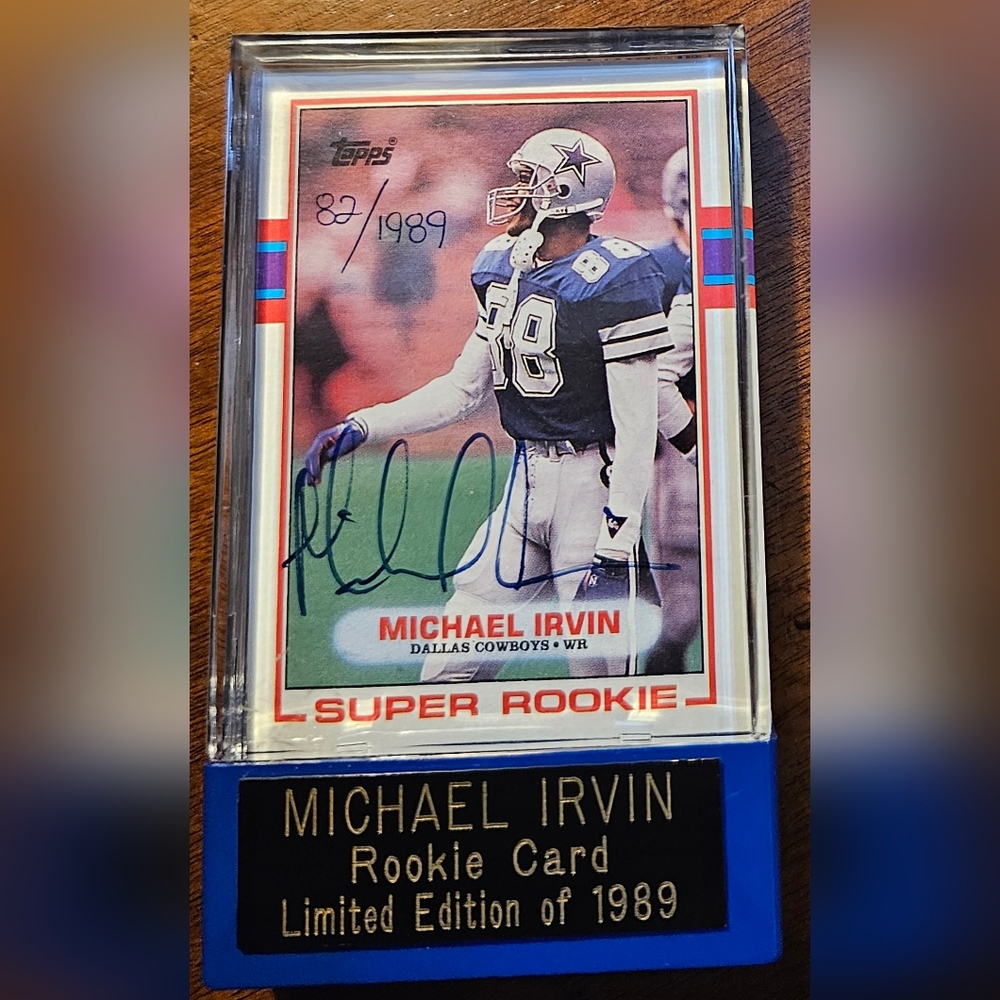 Michael Irivin NFL Football Card # 82/1989  Limited Edition Super Rookie Card